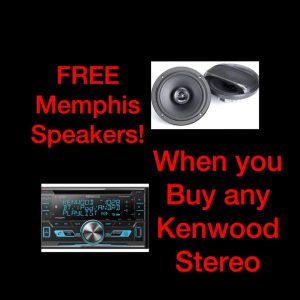 Free Memphis Speakers! When you Buy any Kenwood Stereo